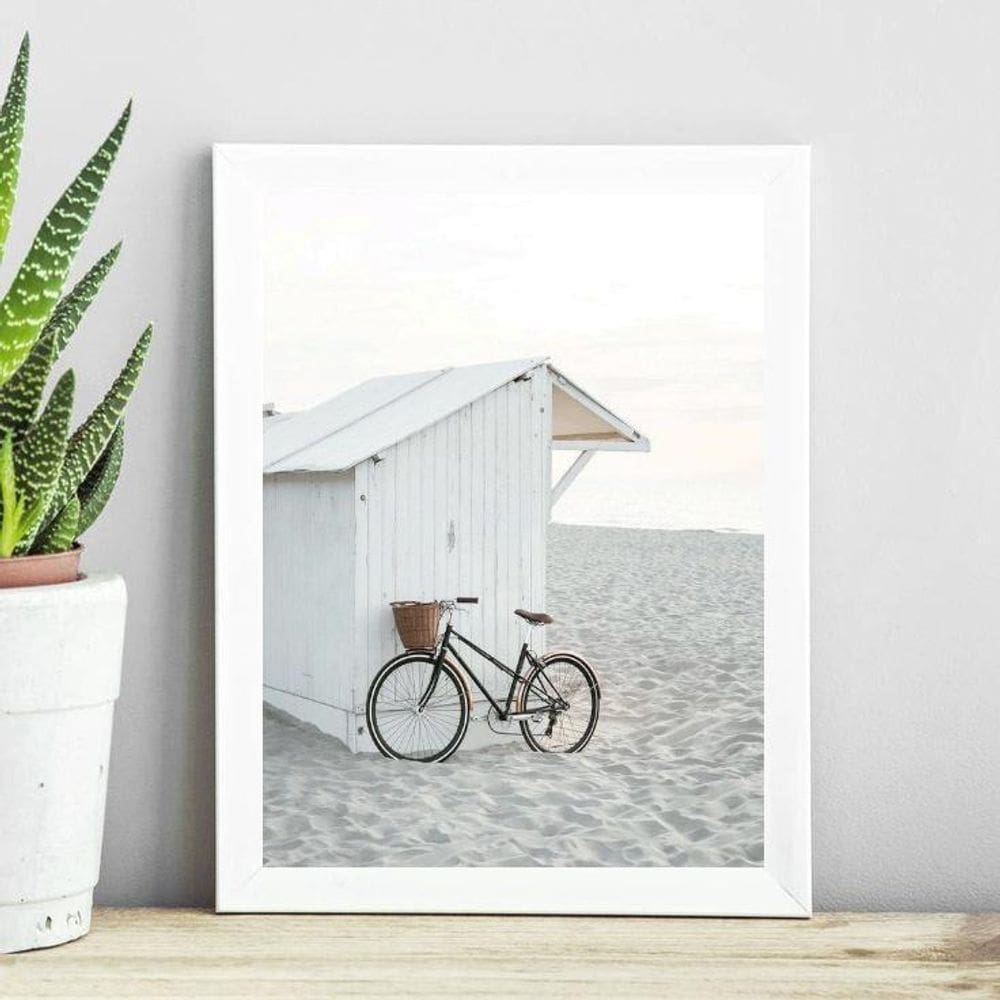 Quadro Coleção Praia Soft - Bicicleta 33X24Cm