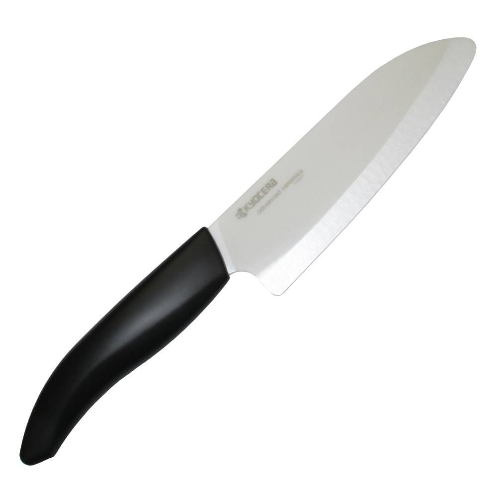 Faca ceramica branca 5.5” santoku cabo preto