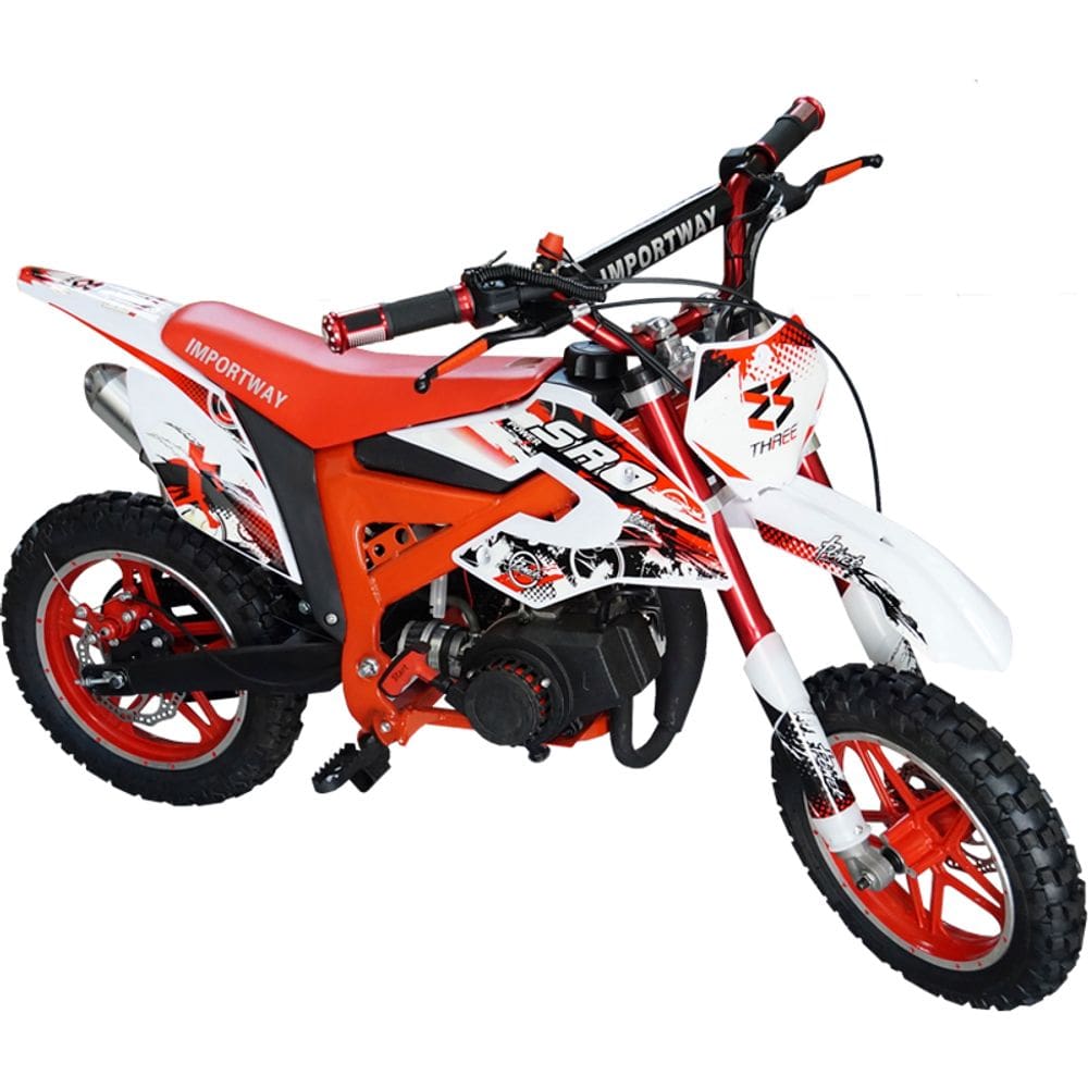 Mini Moto Infantil Partida Elétrica Gasolina 2T 49CC Cross Trilha Off Road Importway Iwdb-005