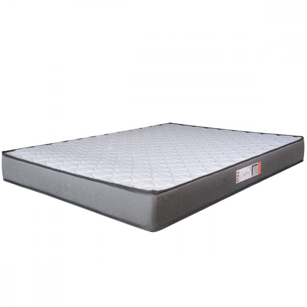 Colchão Casal Espuma D33 Pro Confort 138x188x14cm Cinza com Branco Hellen