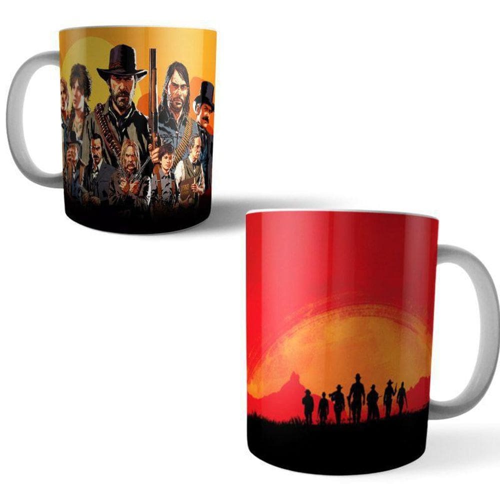 Jogo 2 canecas porcelana red dead redemption 350ml bd60