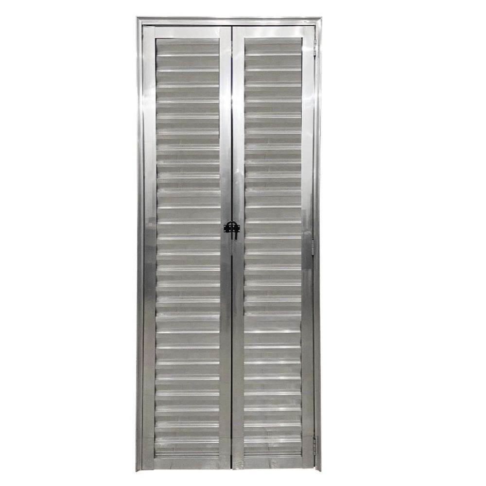 Porta Camarão 2,10x90 Lado Esquerdo No Alumínio Brilhante