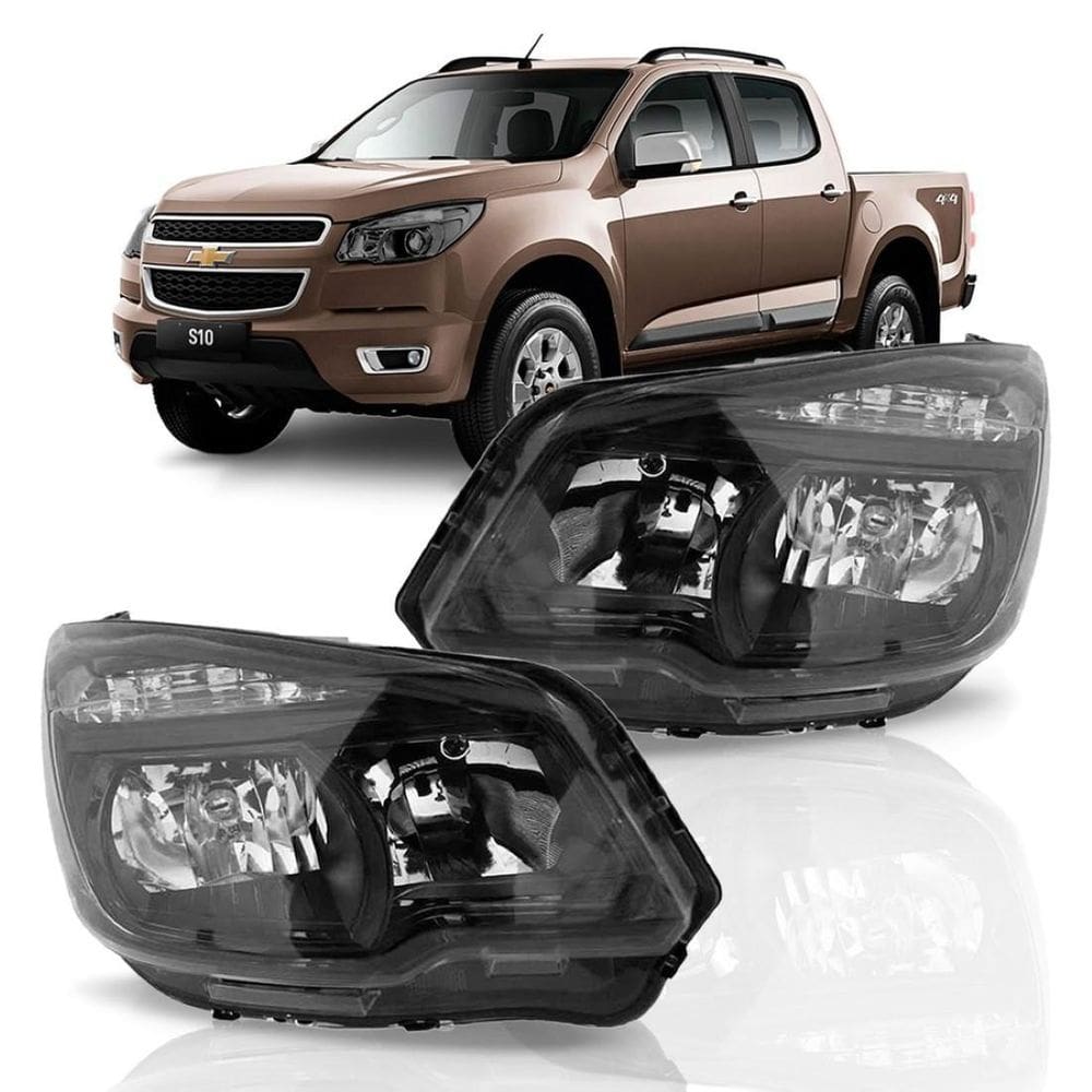 Farol s10 2012 2013 2014 2015 mascara negra
