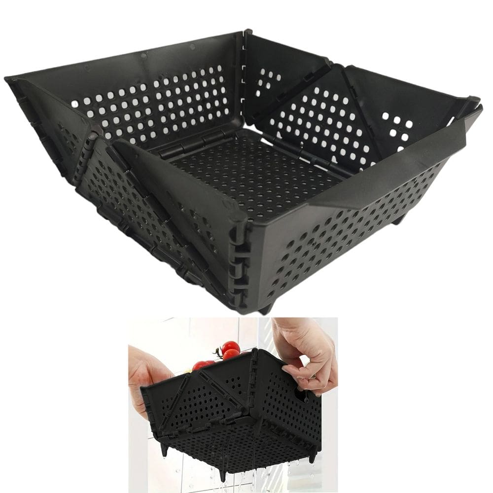 Cesta Secar Frutas Verduras Vegetais Escorredor Alimentos Drenagem Cozinha Pia Escoa Dobravel Organizador Porta Objeto