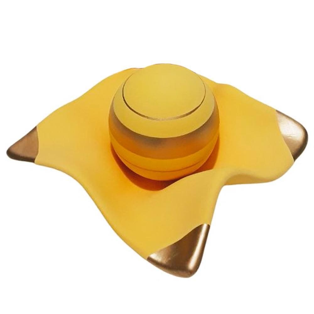 Centro de mesa fruteira 1 em cerâmica amarelo gold