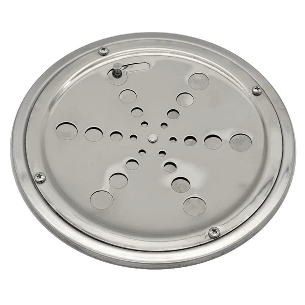 Ralo tampa grelha 0,15cm aço inox redondo completo