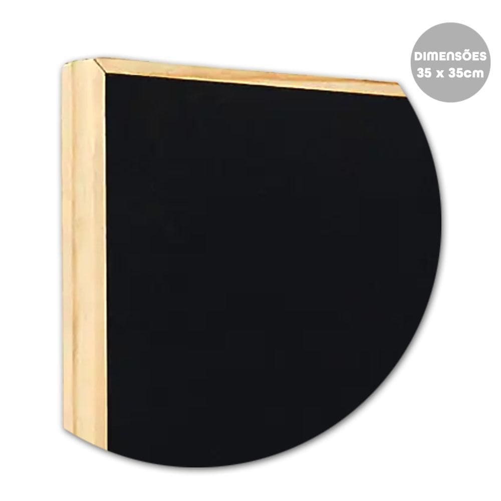 Quadro decorativo square lousa preto 35x35cm cortiarte