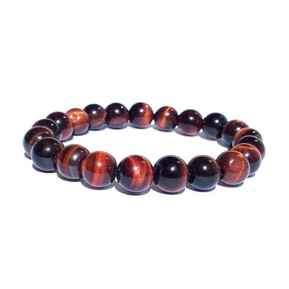 Pulseira pedra olho boi natural  tamanho 8 mm proteção