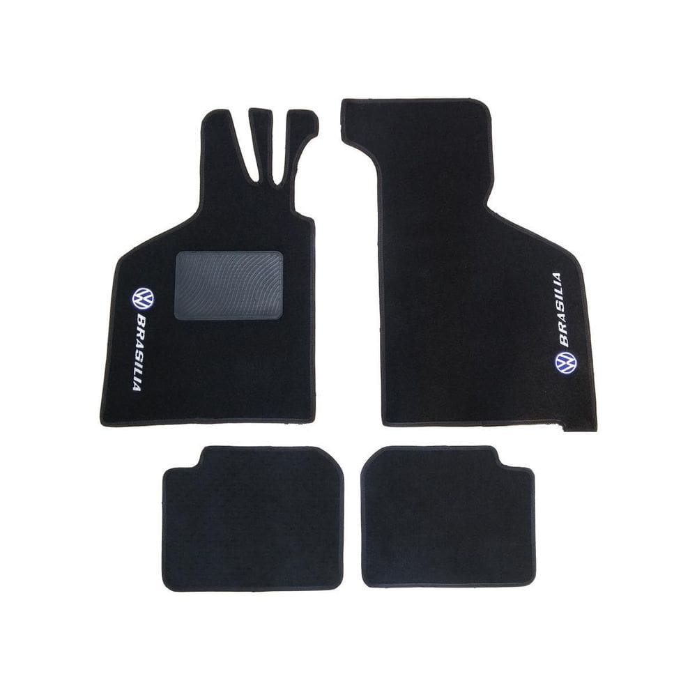 Kit tapete carpete volkswagen brasilia 73 até 82 preto