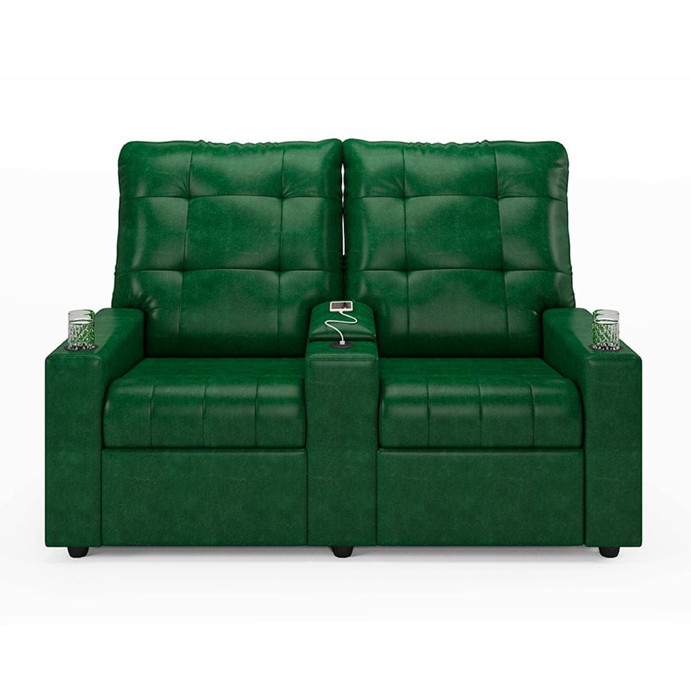 Poltrona Reclinável Para Cinema Parma 2 Lugares Baú USB PU FH1 - D`Rossi