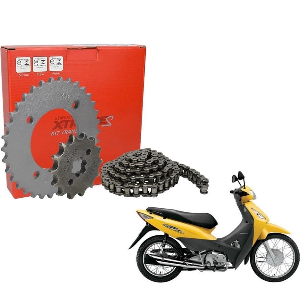 Kit relação transmissão vaz biz 125 de 2005 ate 2015