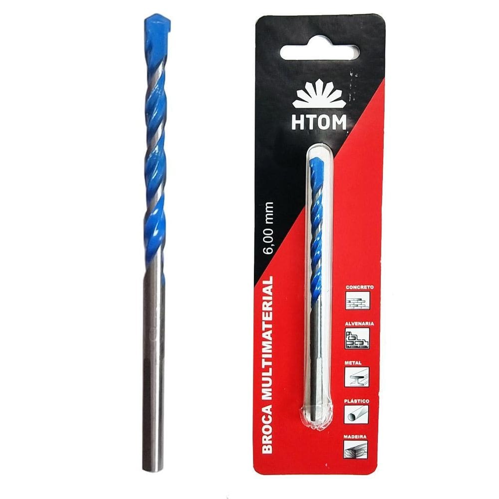 Broca 6mm multifunção multimaterial fura tudo metal duro