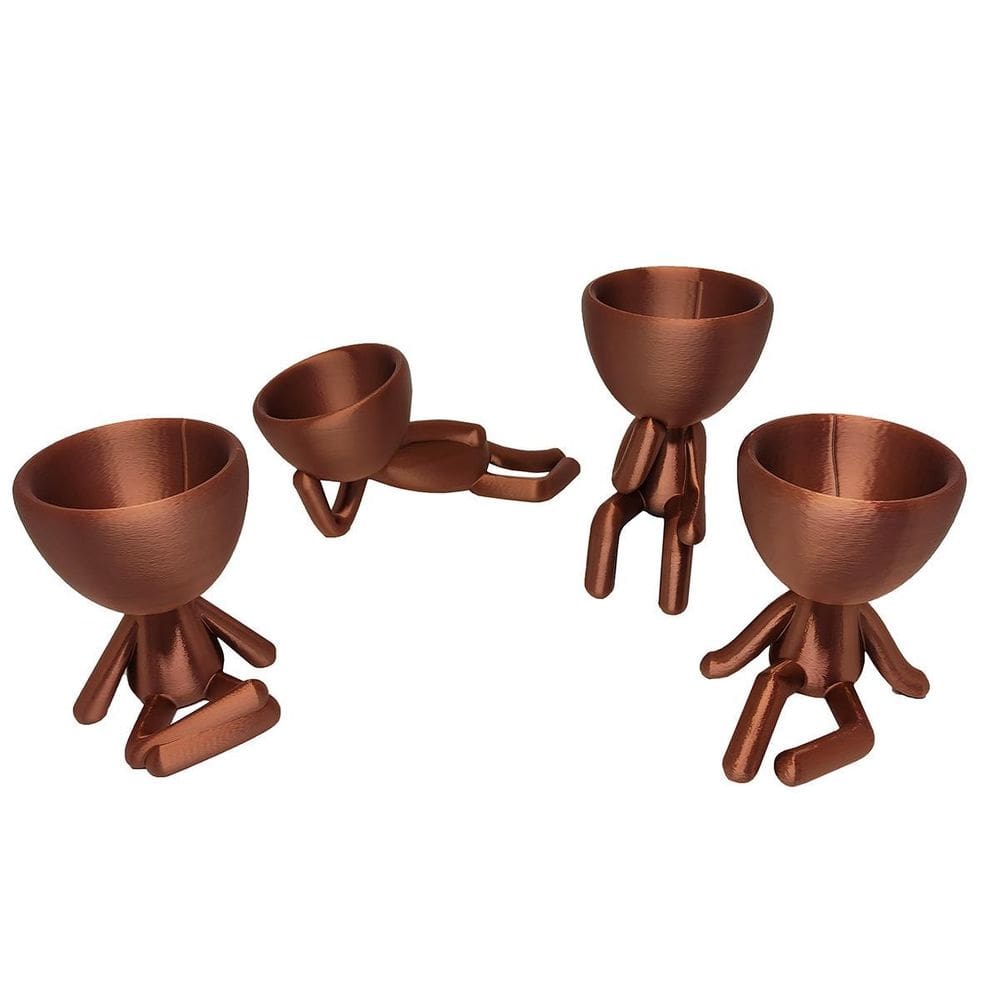 Kit 4 Vasos Suculentas Decoração Robert Plant Vaso 3D