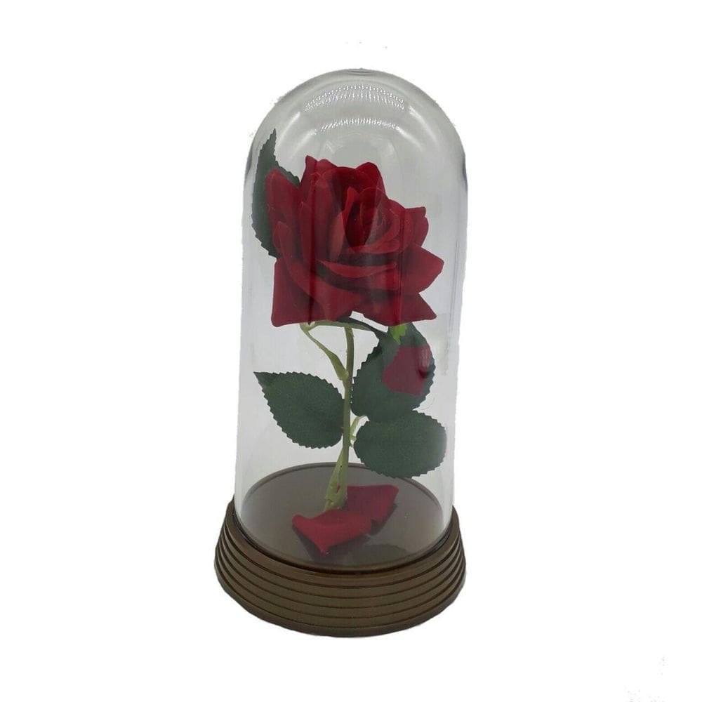 Linda redoma com rosa vermelha , inspirada na rosa encantada