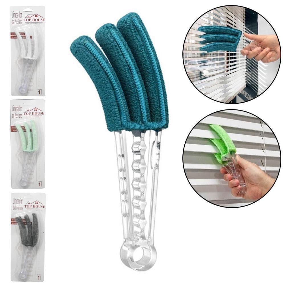 Limpador de persianas de microfibra cabo acrilico 21,5x7cm
