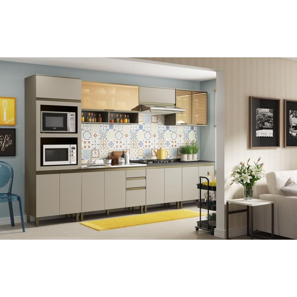 Cozinha Modulada Conect com 7 Peças Duna/Cristal - Henn