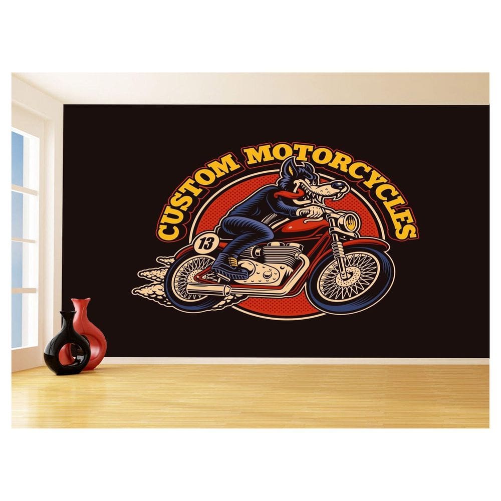 Papel De Parede 3D Carro Antigo Moto Hot Pin Up 3,5M Cxr114