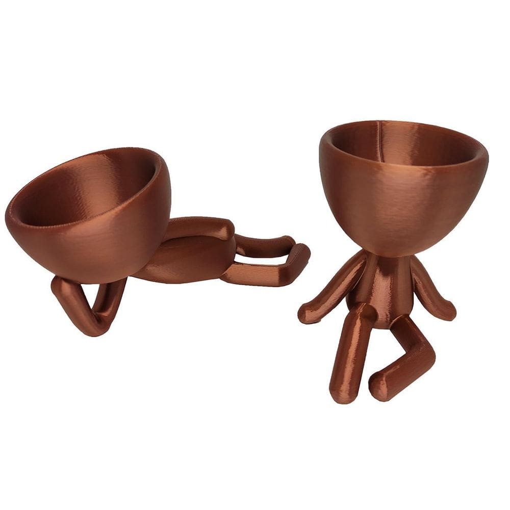 Kit 2 Vasos Preguiçosos Suculentas Decoração 19 Cm