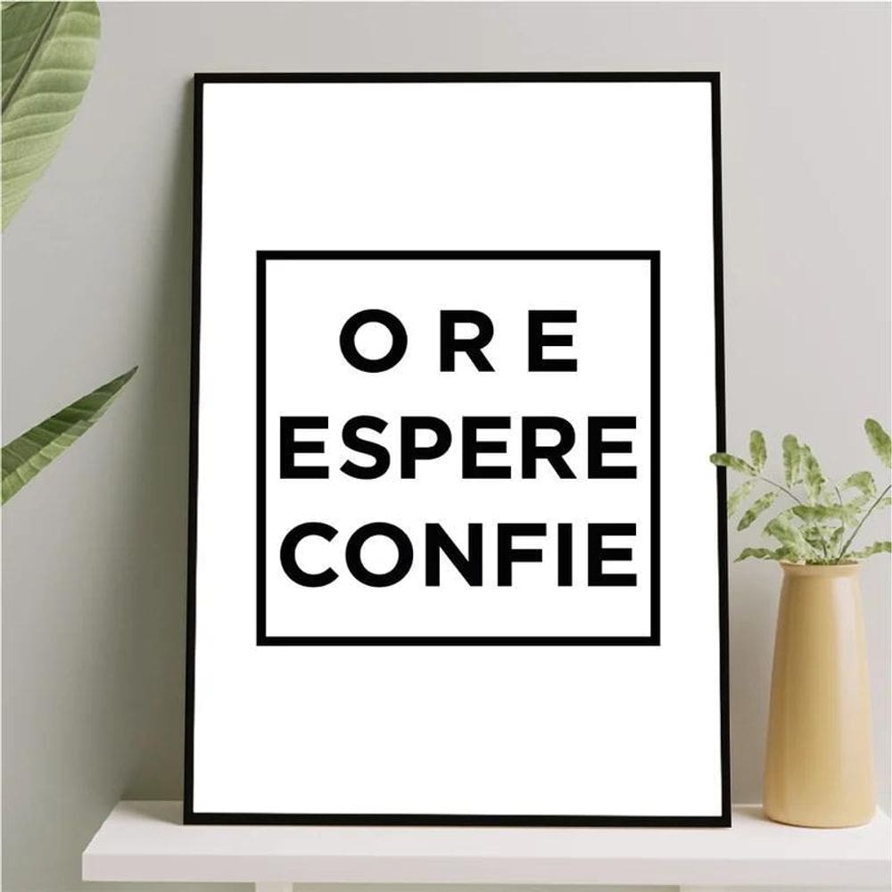 Quadro Ore Espere Confie 24X18Cm