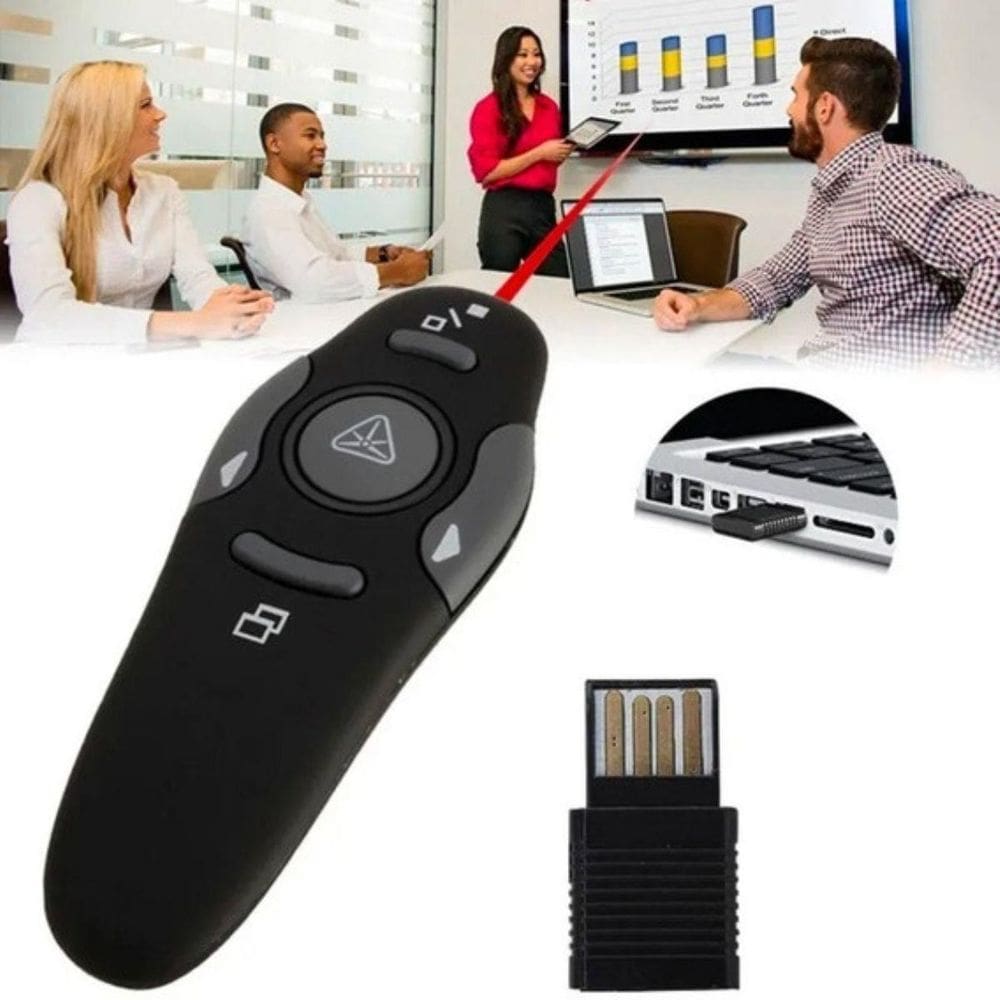 Controle remoto wireless caneta laser usb