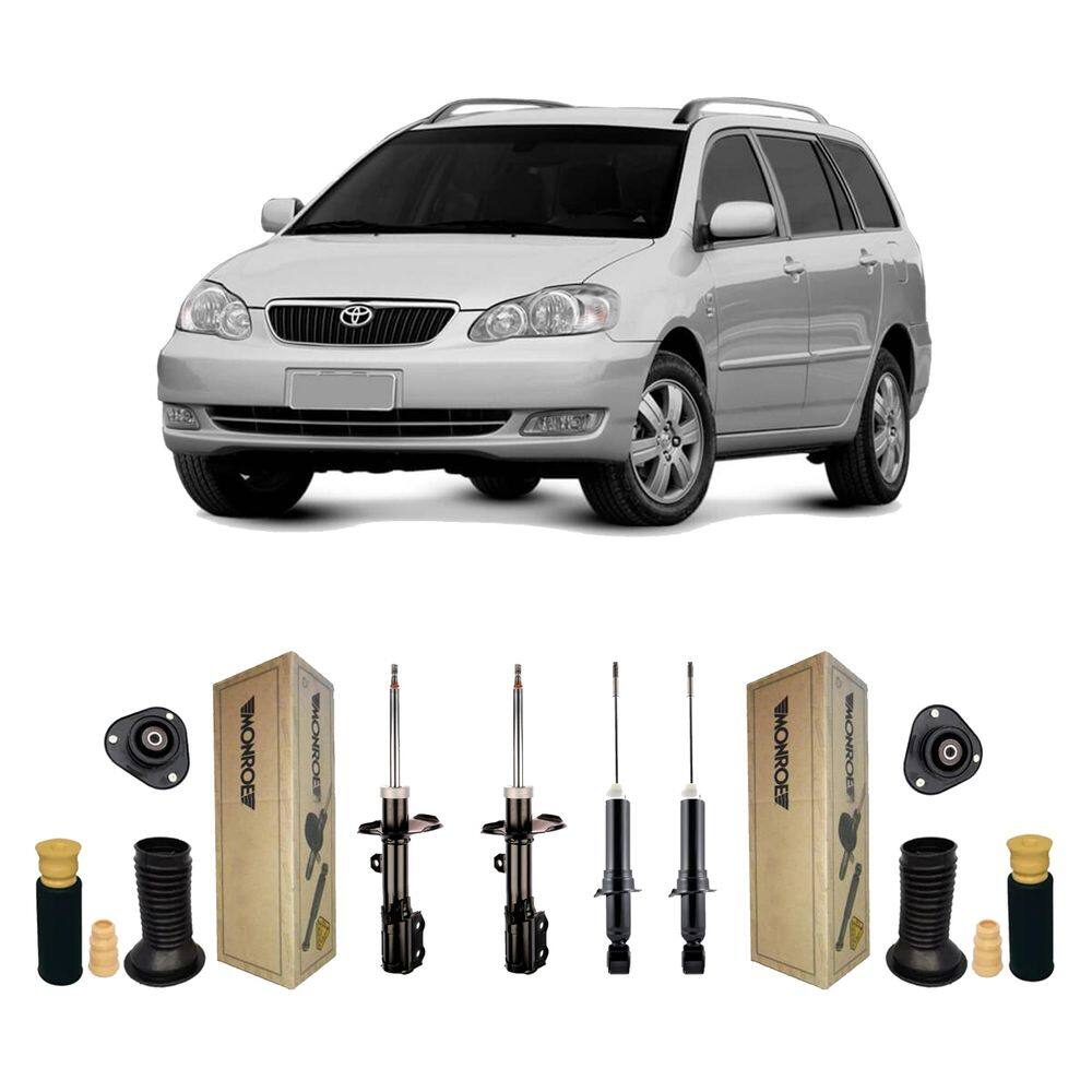 Jogo amortecedor kit dianteiro traseiro fielder 2004 a 2008