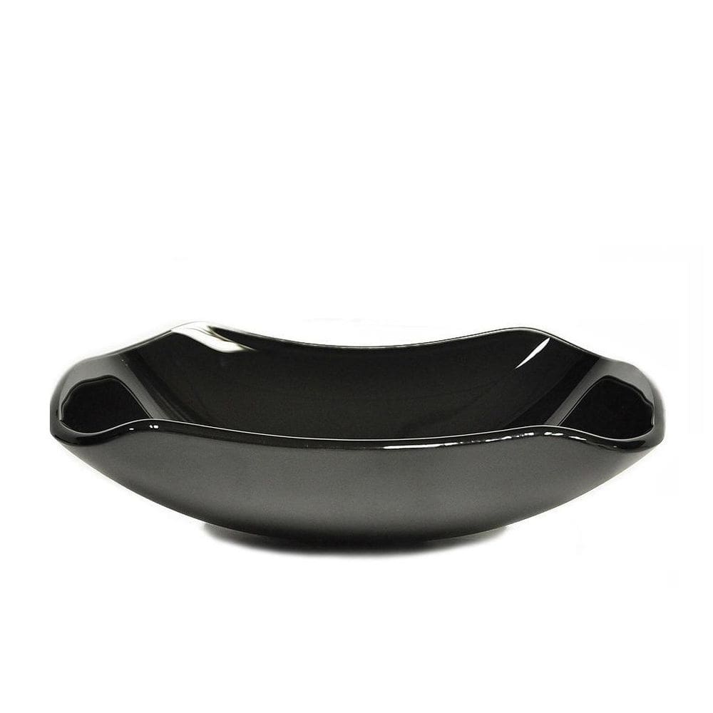Cuba de vidro abaulada 51cm preto