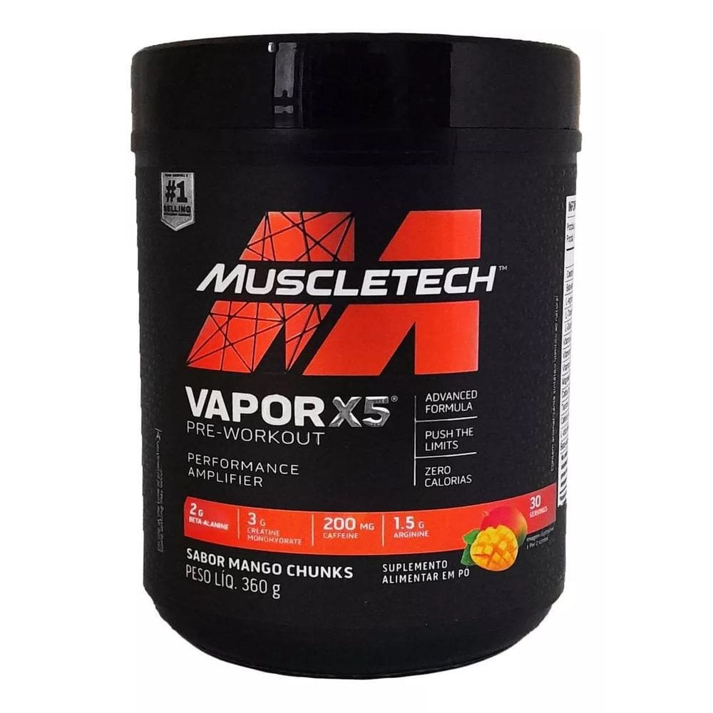 Vapor X5 Pré Treino Muscletech Sabor Mango Chunks 360G