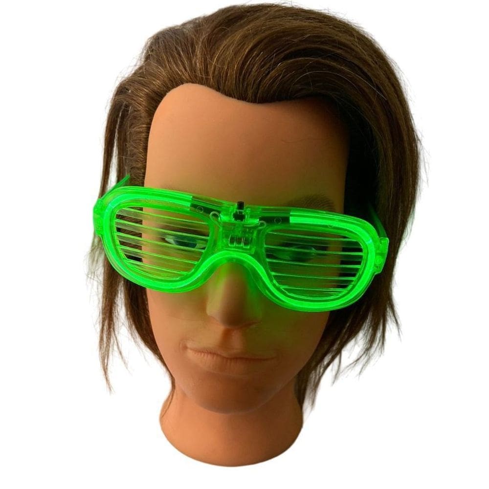 3 óculos led neon coloridos festa - carnaval e cosplay