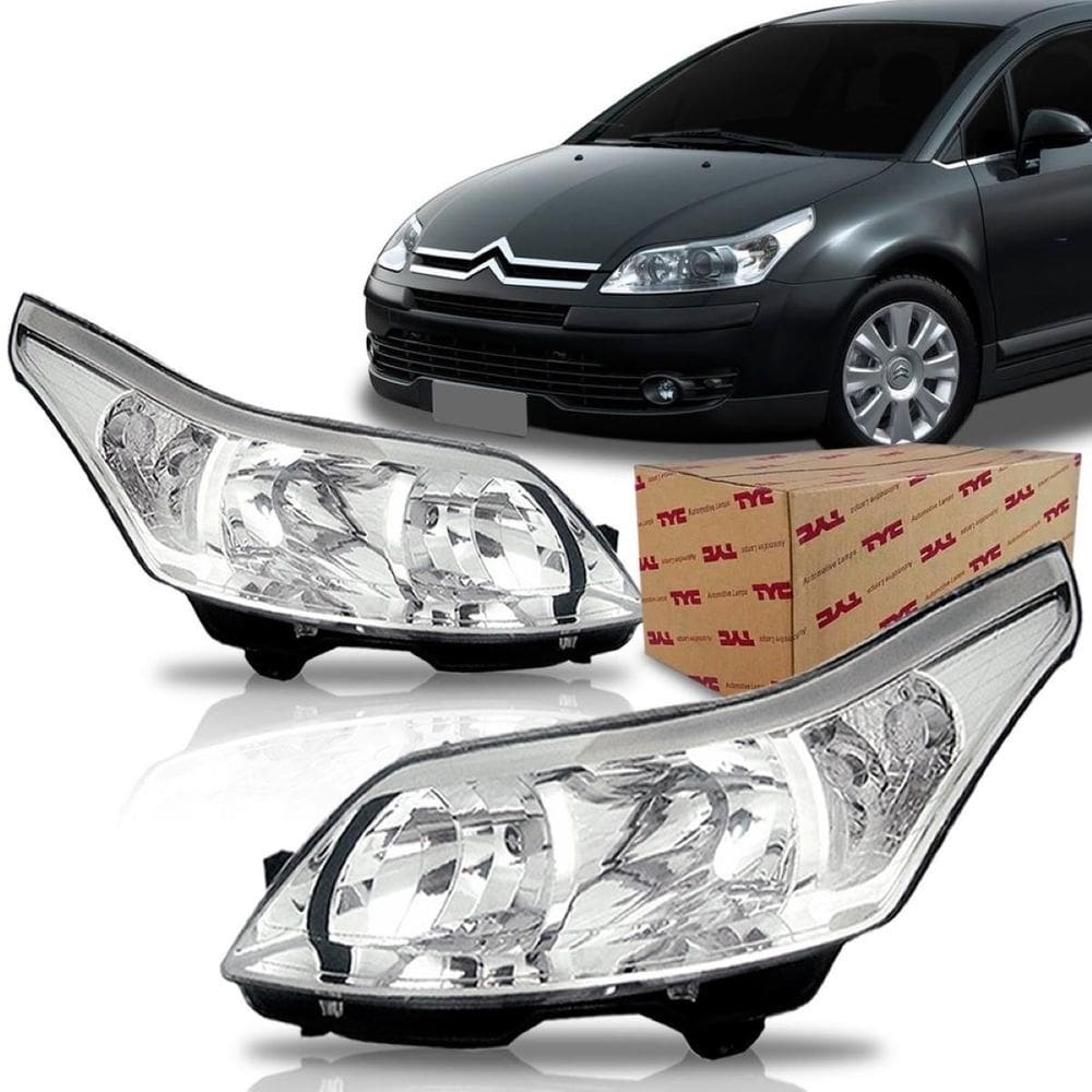 Farol citroen c4 pallas e hatch 2007 08 09 10 11 12 2013 le
