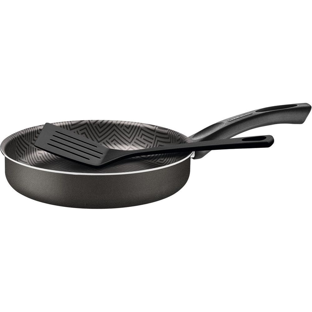 Frigideira reta tramontina paris com espátula 22cm cinza