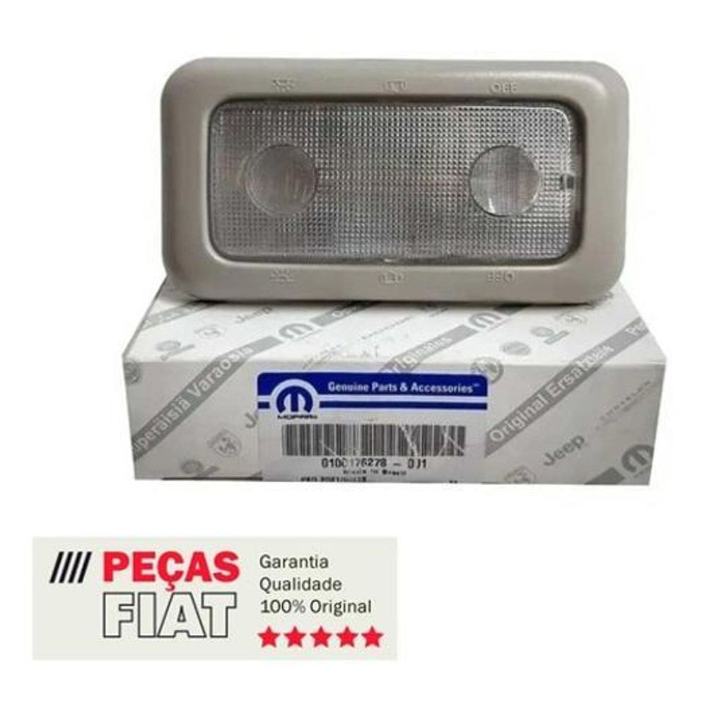 Lanterna teto central fiat uno 2010 em diante bege luz