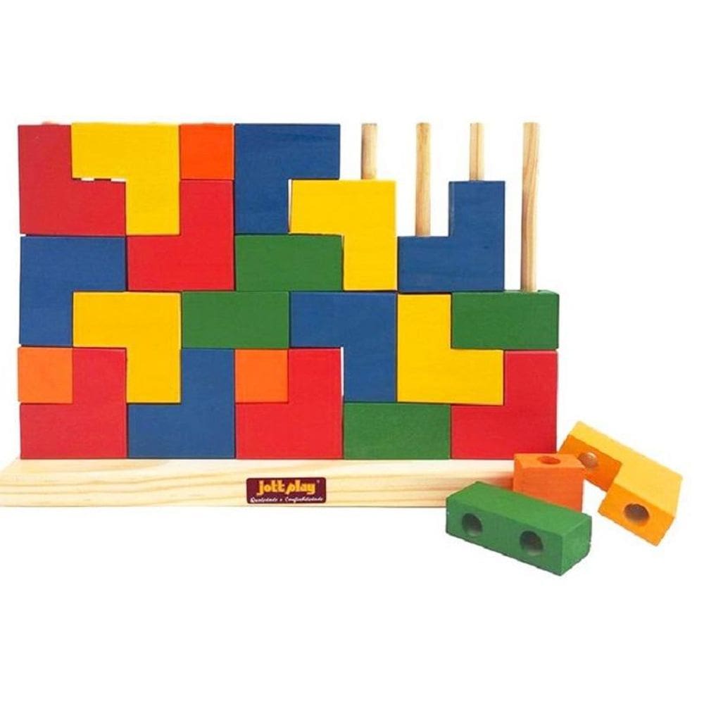Blocos de encaixe tetris vertical didático pedagógico