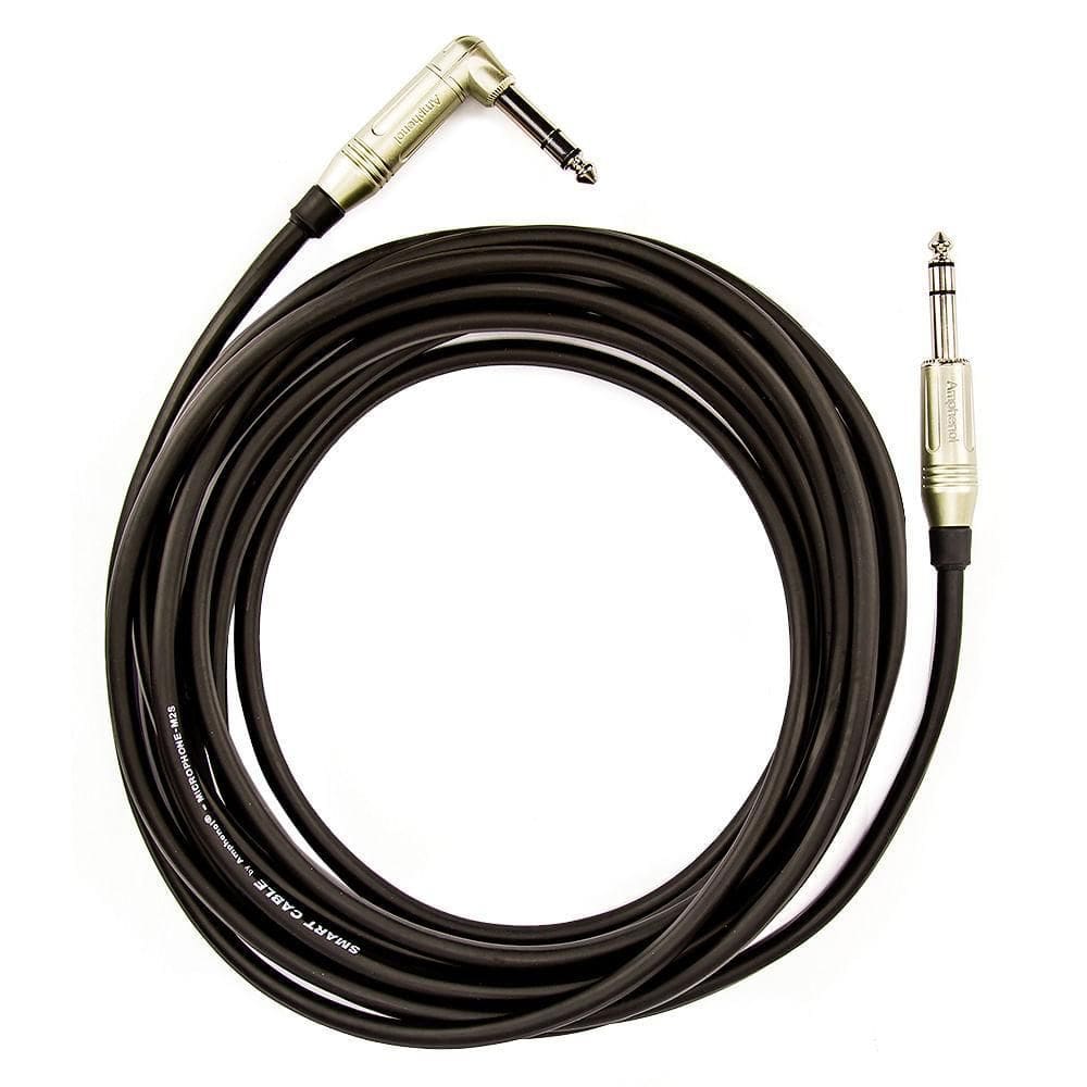 Cabo p10 macho para p10, l, 90º graus estéreo amphenol 3m