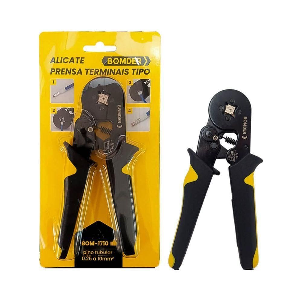 Ferramenta De Crimpar Terminais Tubulares De 10mm² Ilhós