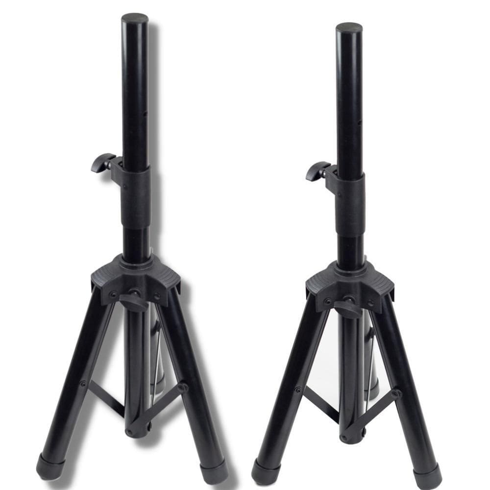 Kit 2 pedestais suporte tripé polyvox caixa de som trava