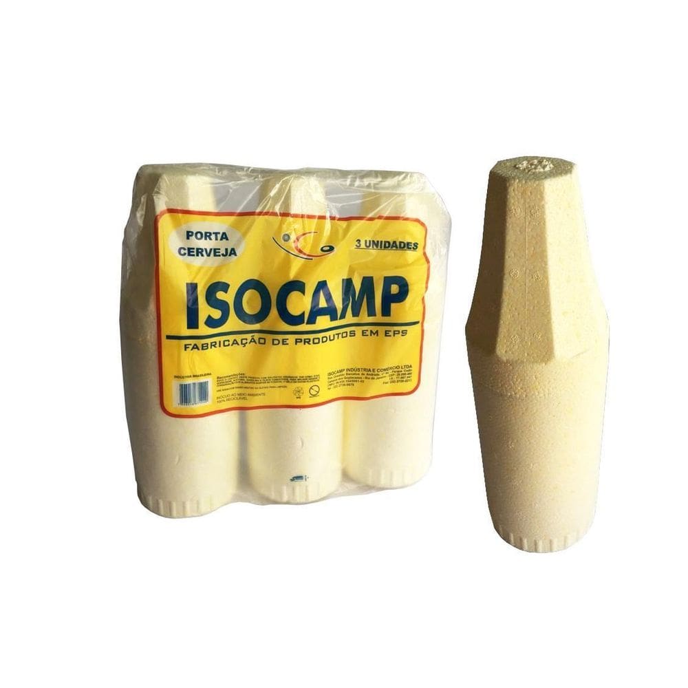 Porta garrafa isopor camisinha cerveja 600ml isoterm c/6