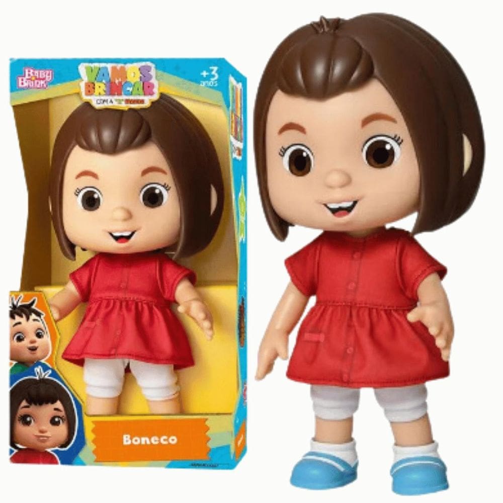 Boneca Mônica 28Cm Turma Da Mônica Vamos Brincar 3+Babybrink