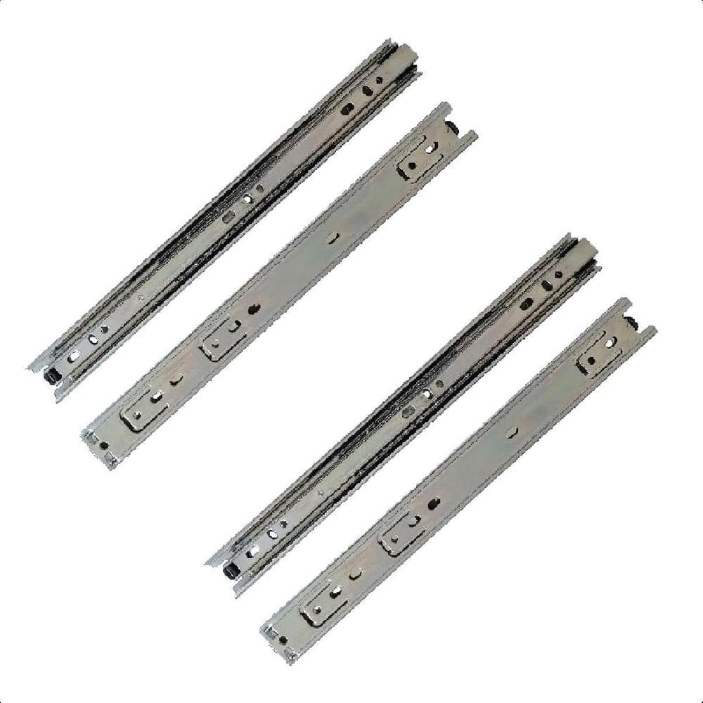 4 corrediças telescópicas 45cm gaveta trilho zinca. 2 pares