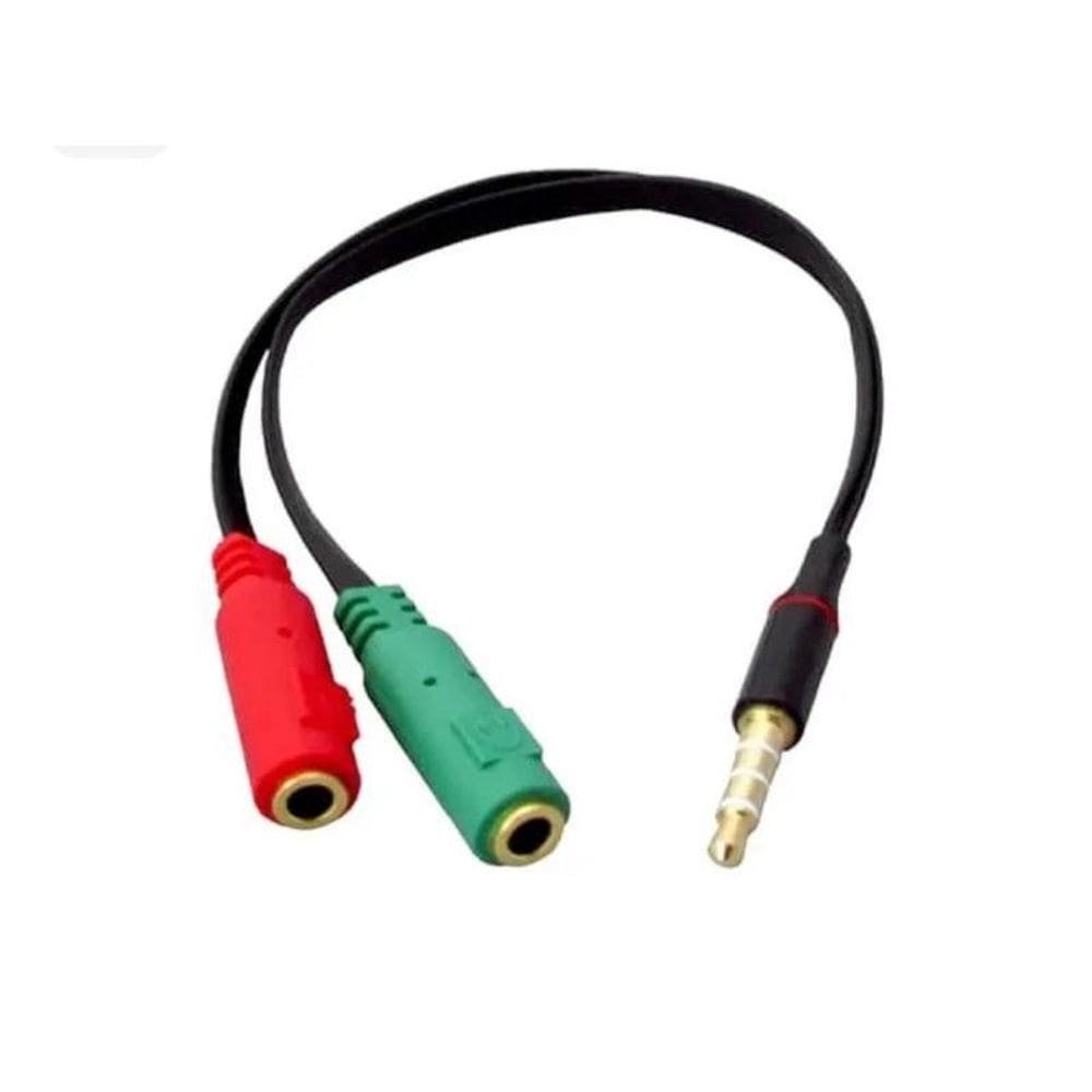 Cabo adaptador p3 p2 combo para fone e microfone headset