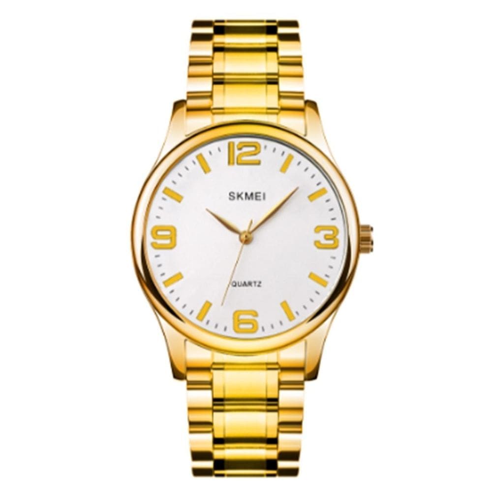 Kit Relógio Feminino Skmei Analógico 3001 Dourado Com
