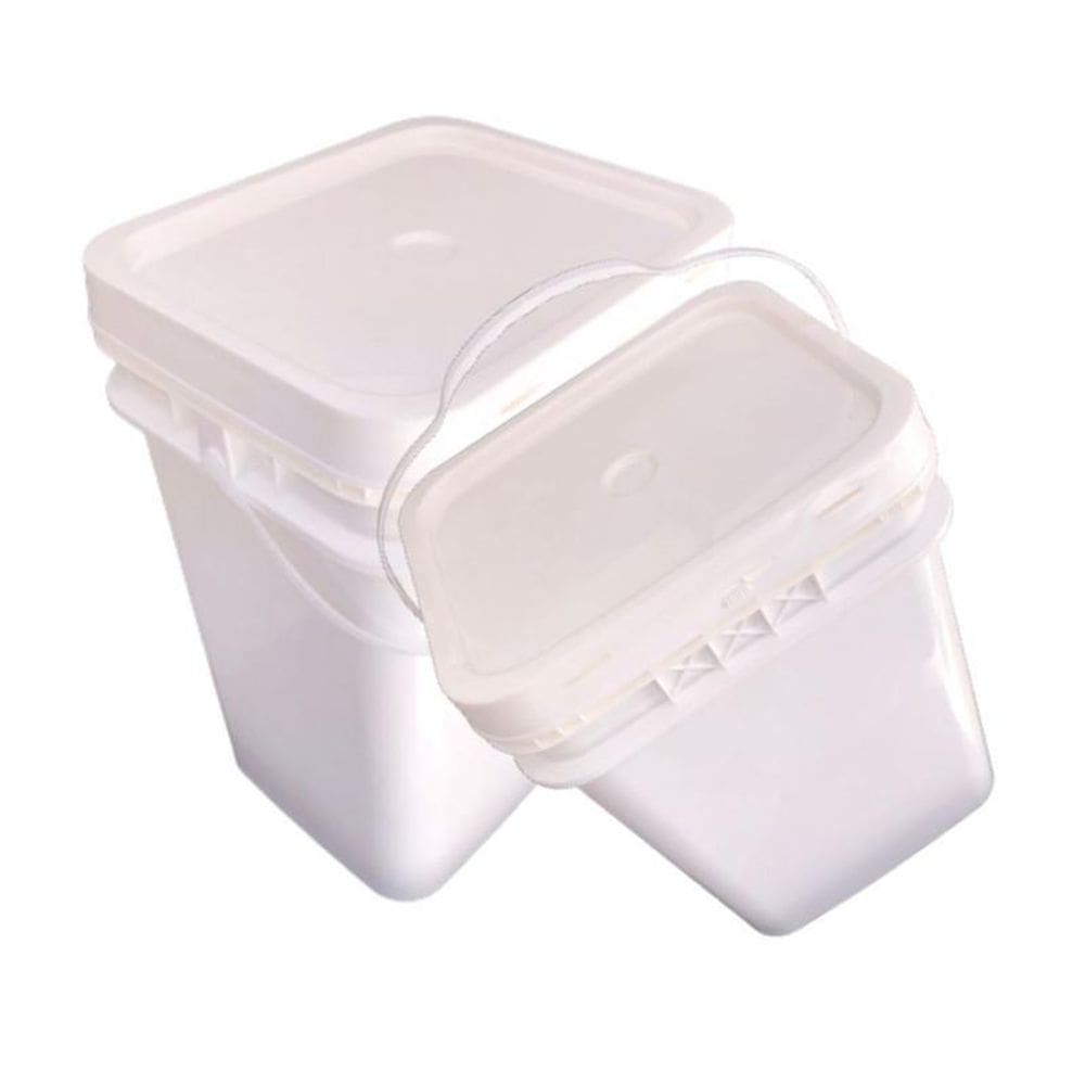 Balde retangular 20 litros branco