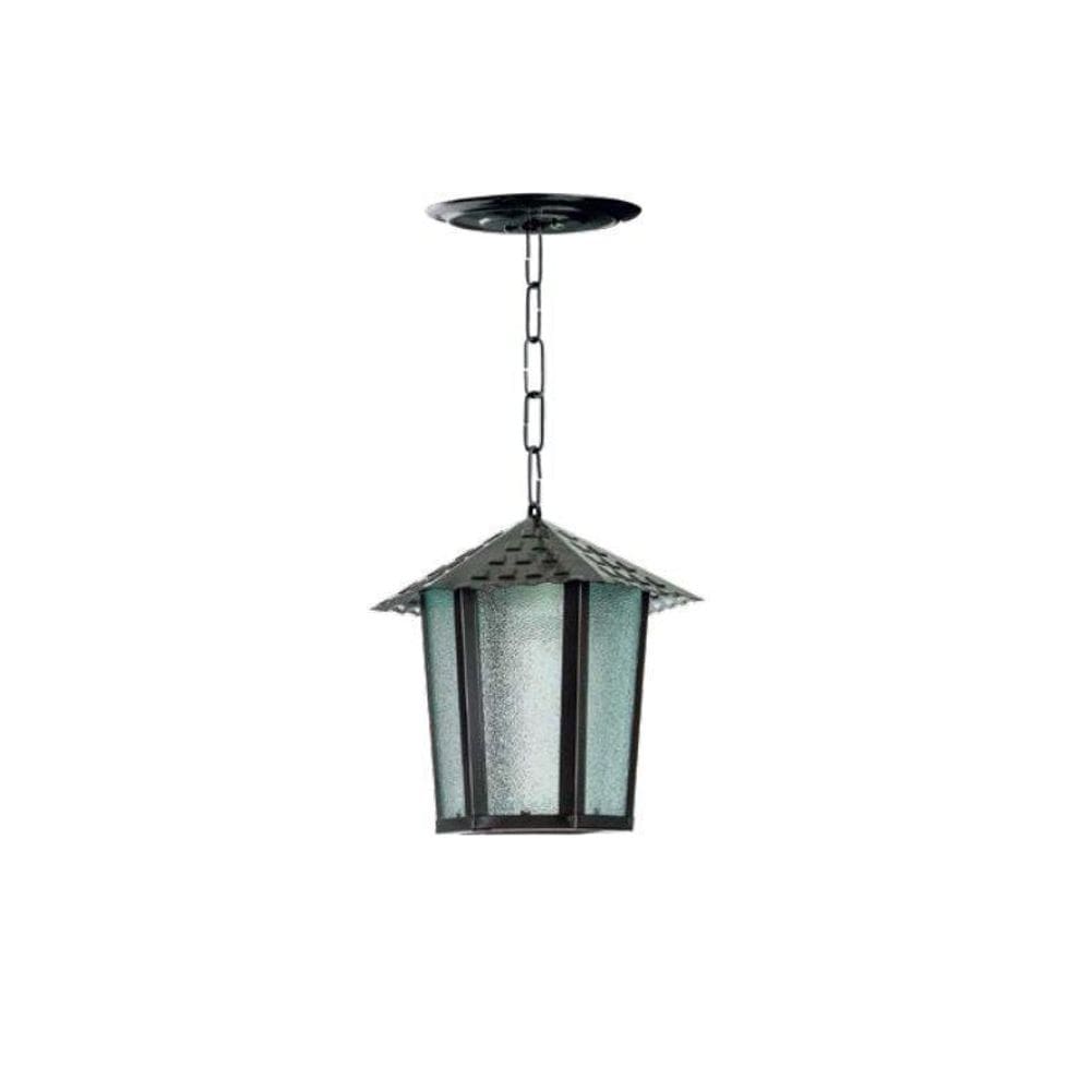 Pendente colonial sextavado preto