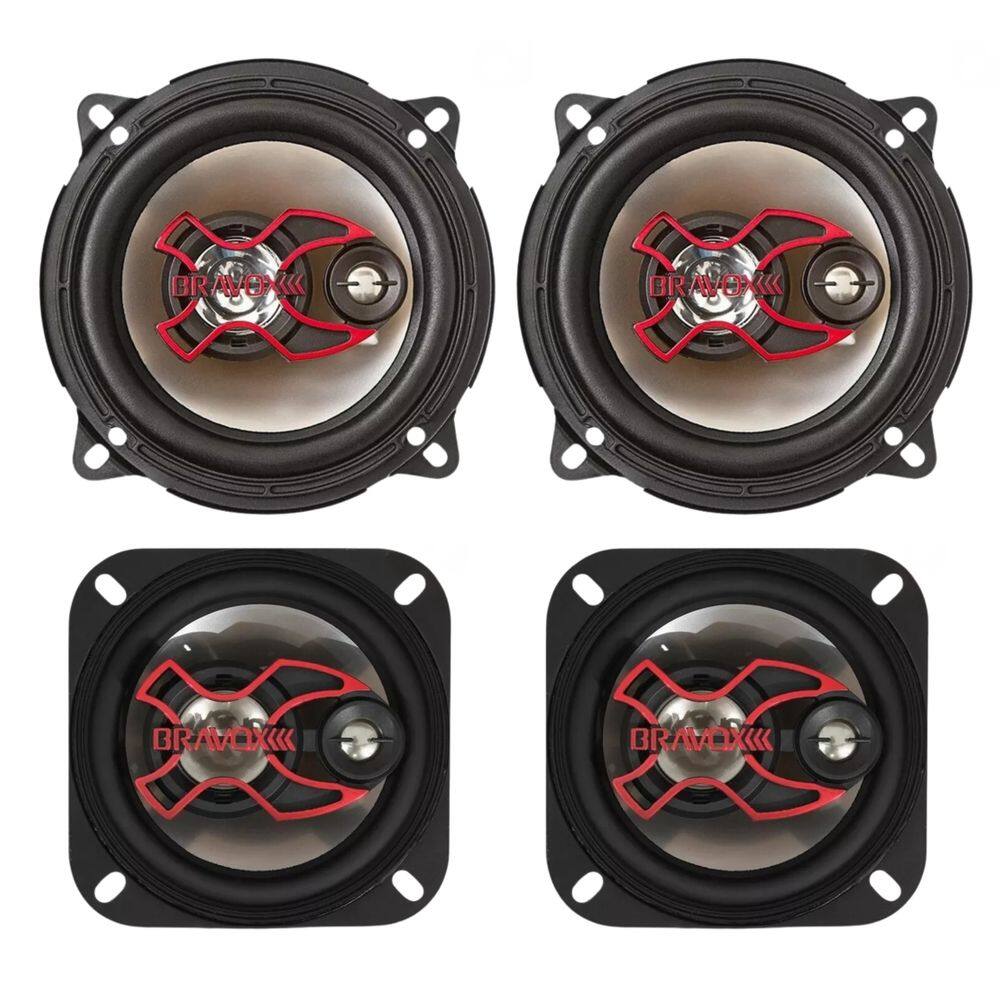 Kit 4 Alto Falante 5 e 4 Polegada Bravox 50x 40x 180W 4 Ohms