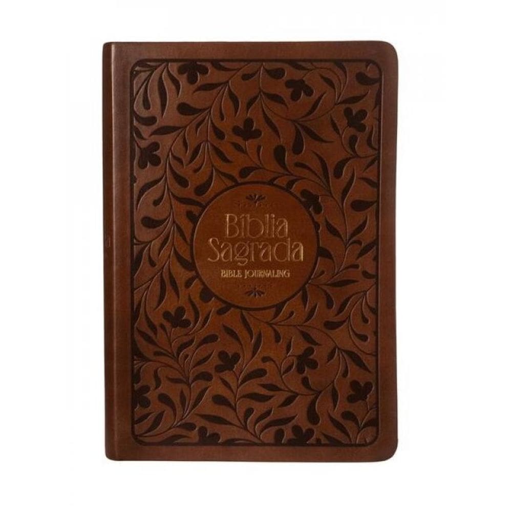 Bíblia Nvi Bible Journaling, Courosoft Marrom Com Baixo Relevo, Com Espaço Para Anotações, Leitura P