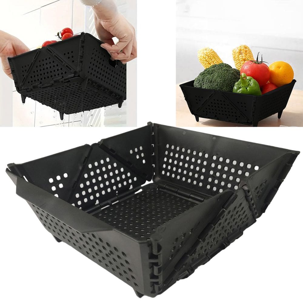 Cesta Secar Frutas Verduras Legumes Dobravel Drenagem Alimentos Escorredor Cozinha Copa
