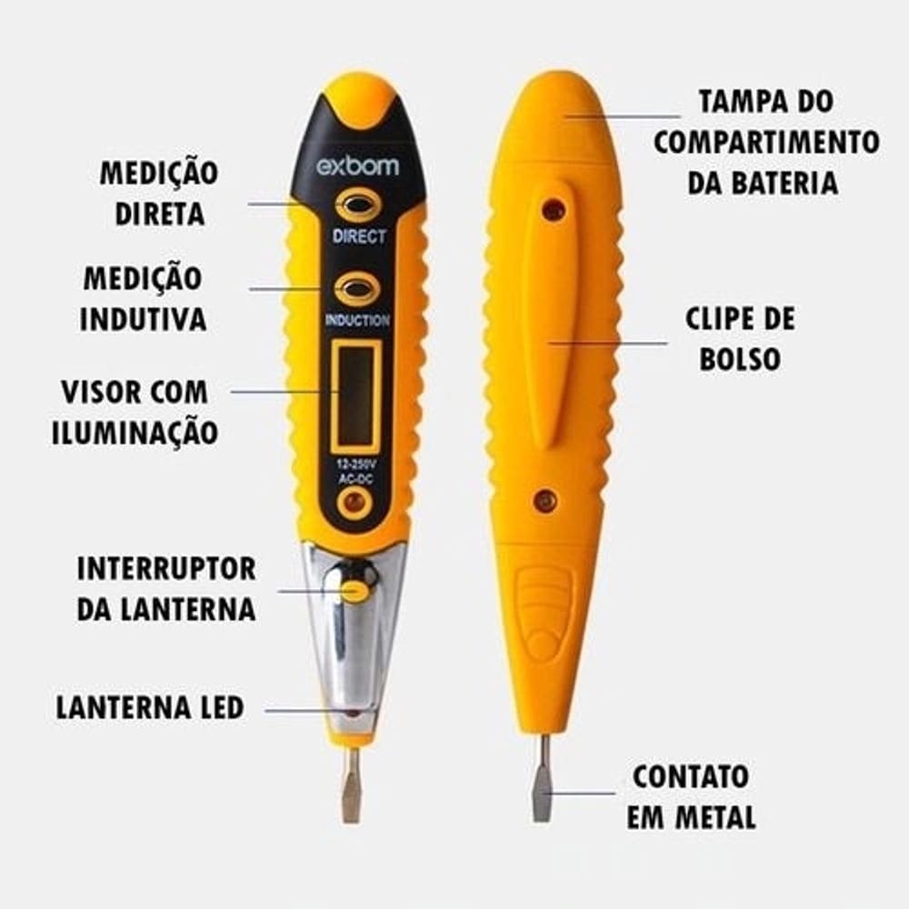 Caneta Digital Detectora de Voltagem e Corrente Teste