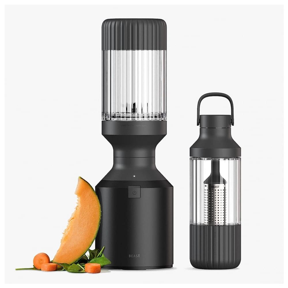 Mini Liquidificador Portátil 1L em Aço Inoxidável, 1000W 110V, Beast, Preto