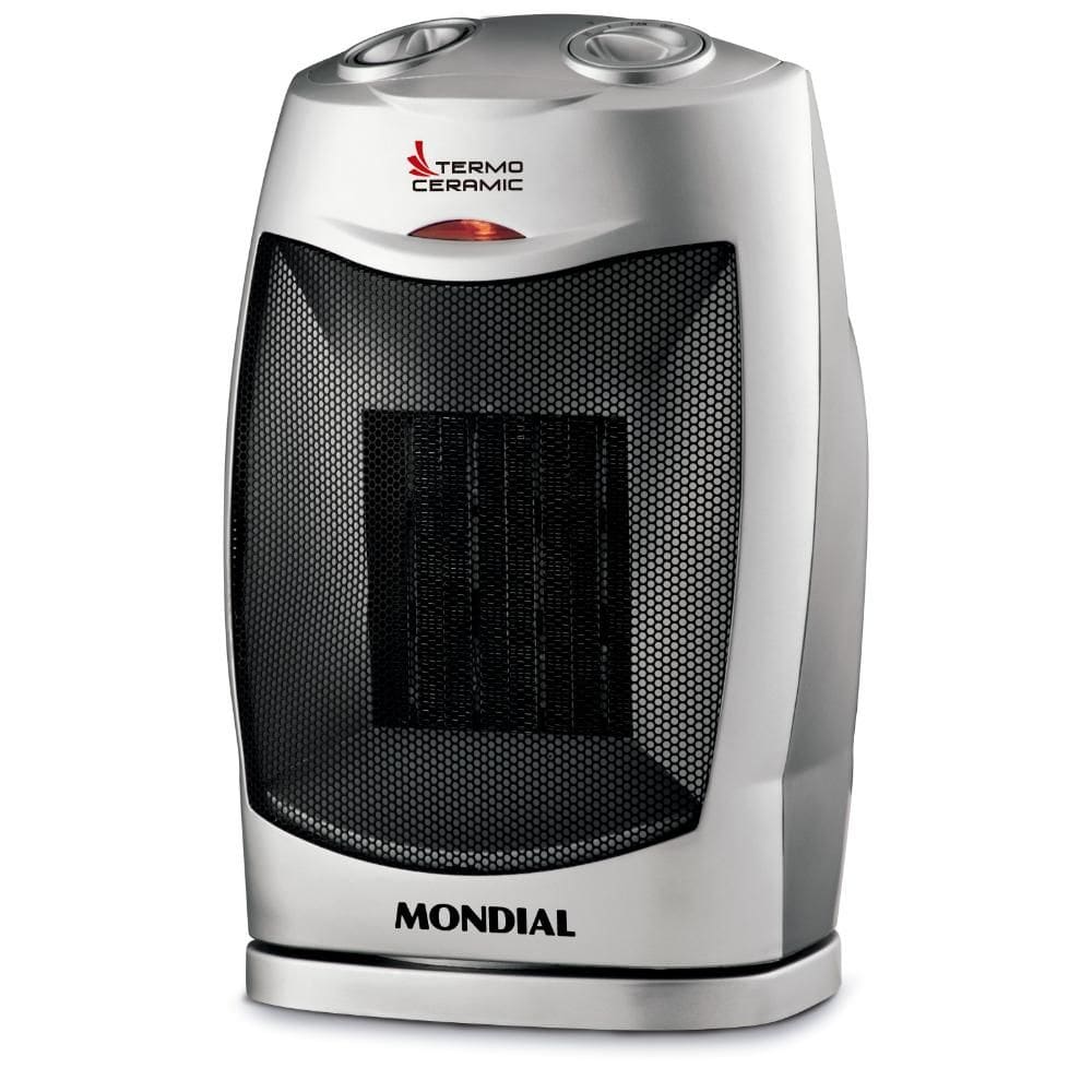 Aquecedor a Ar Mondial Termo Ceramic A-05 Portátil 1500W Preto/Prata 220V