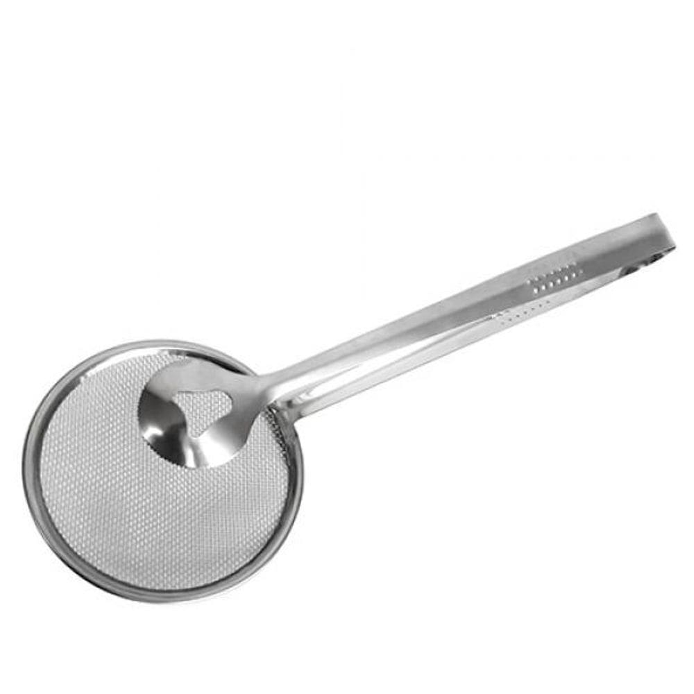Escumadeira para frituras com pegador inox
