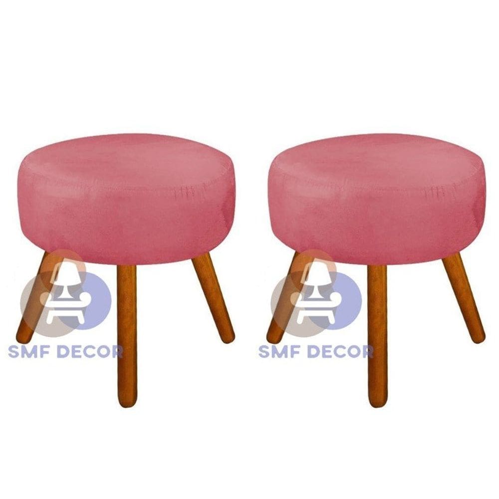 kit 02 Puff Redondo Pés Palito